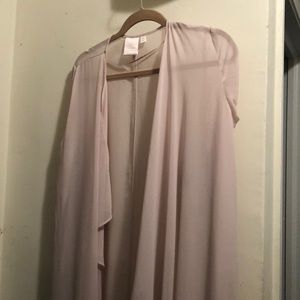 Sheer pink cardigan